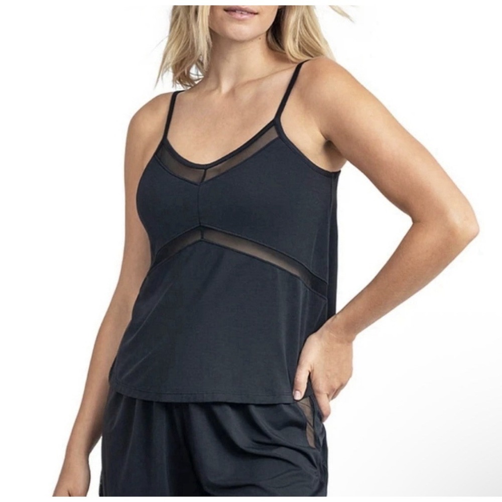 Honeylove Bliss Wear Camisole Tank‎ in Vamp Black #6403 Built-in Bra 2X